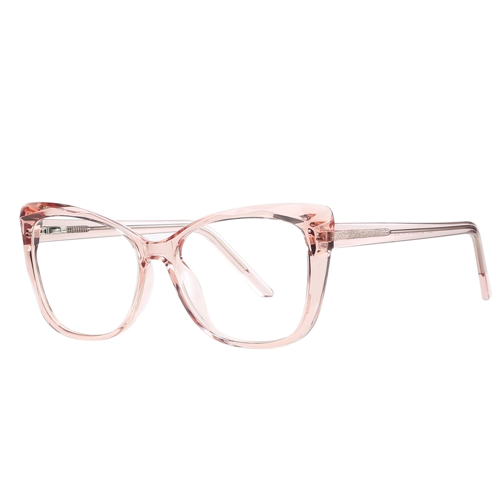 Custom Square Cat Eye Non-prescription Clear Glasses with Blue Light Filter for Women Aesthetic Eyewear Fashionable Fake Eyeglasses Wholesale