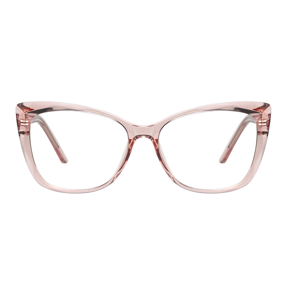 Custom Square Cat Eye Non-prescription Clear Glasses with Blue Light Filter for Women Aesthetic Eyewear Fashionable Fake Eyeglasses Wholesale