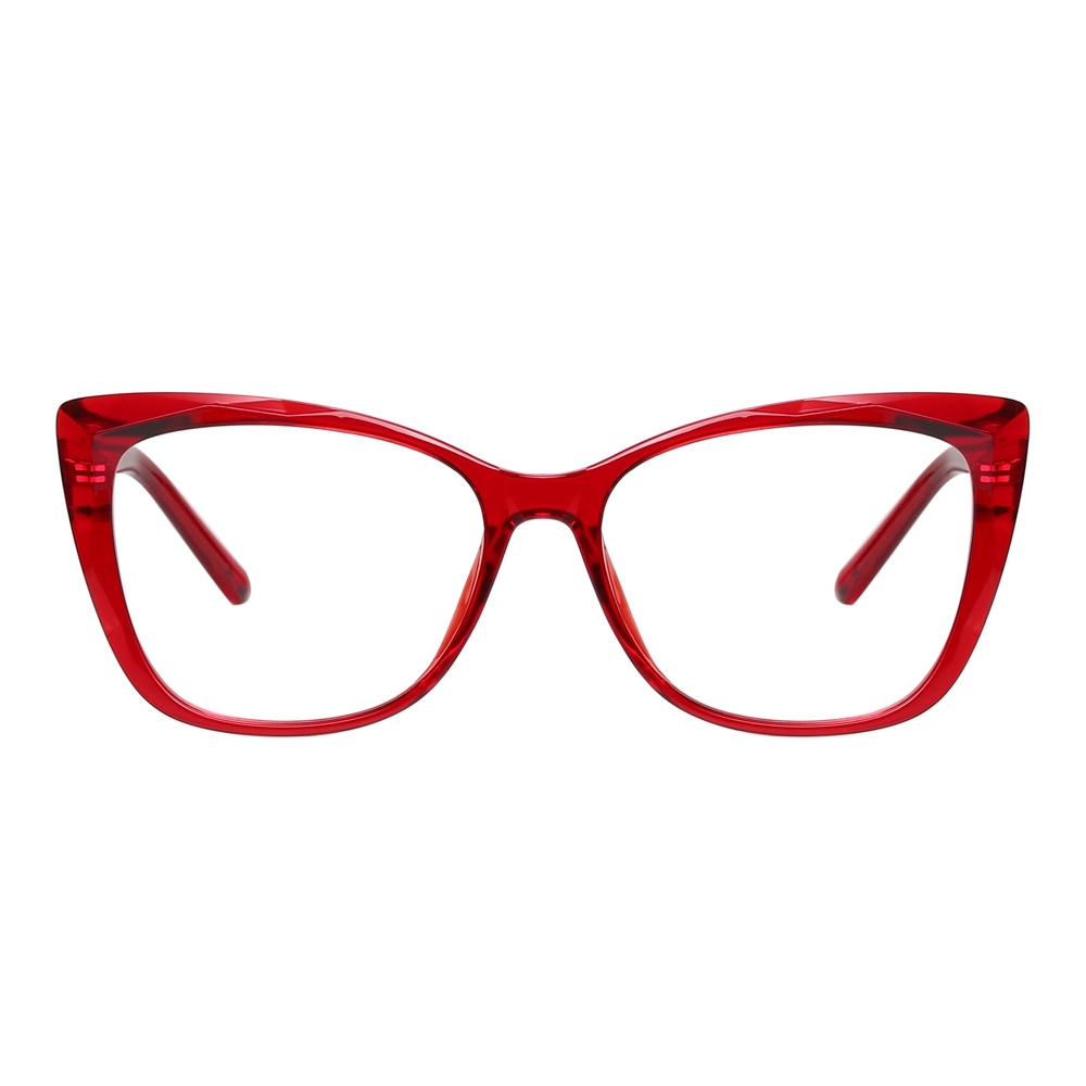 Custom Square Cat Eye Non-prescription Clear Glasses with Blue Light Filter for Women Aesthetic Eyewear Fashionable Fake Eyeglasses Wholesale