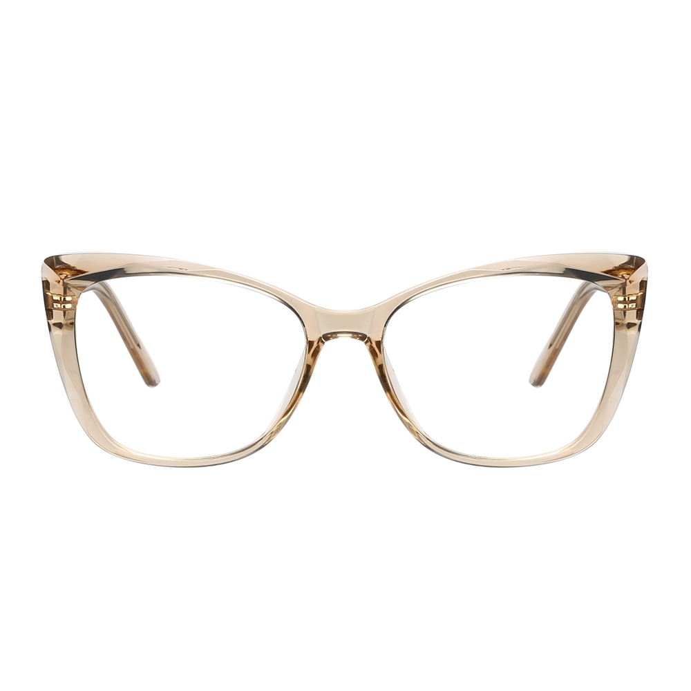 Custom Square Cat Eye Non-prescription Clear Glasses with Blue Light Filter for Women Aesthetic Eyewear Fashionable Fake Eyeglasses Wholesale