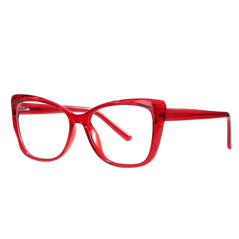 Custom Square Cat Eye Non-prescription Clear Glasses with Blue Light Filter for Women Aesthetic Eyewear Fashionable Fake Eyeglasses Wholesale