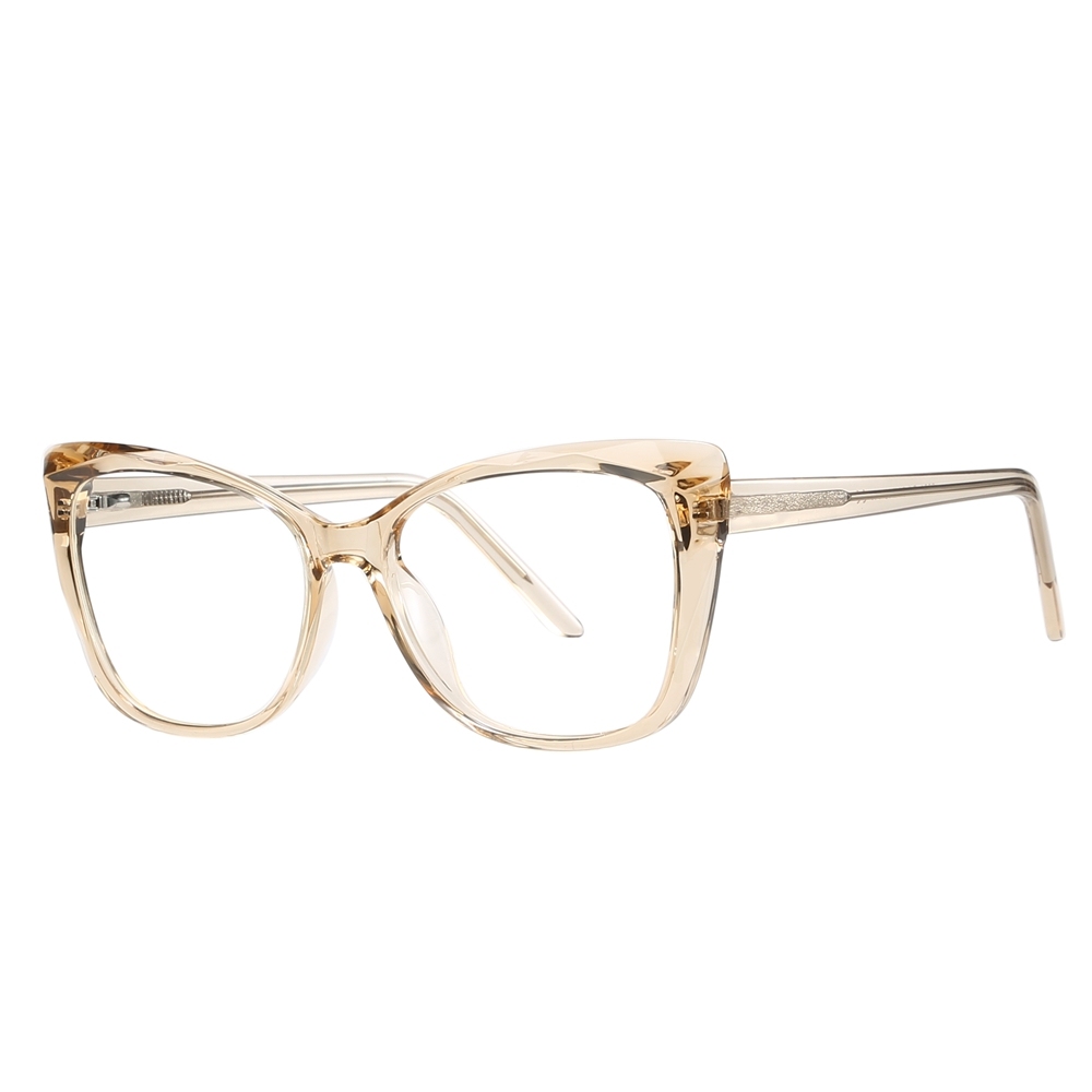 Custom Square Cat Eye Non-prescription Clear Glasses with Blue Light Filter for Women Aesthetic Eyewear Fashionable Fake Eyeglasses Wholesale