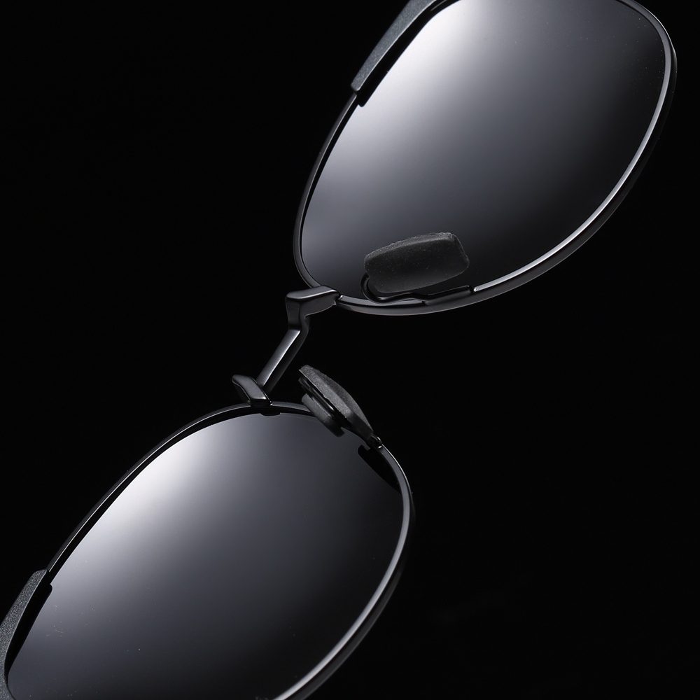 Custom Unisex Modern Square Sunglasses for Daily Wear Unique Design Metal Frame Single Bridge Aluminum Temple Polarized Fashion Sun Glasses