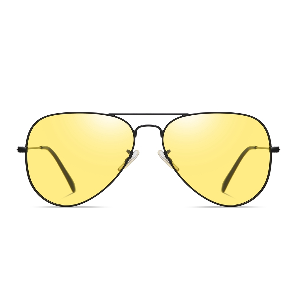 Wholesale Unisex Day and Night Anti Glare Glasses for Men Women with Light Responsive Lenses Aviator Metal Photochromic Driving Eyeglasses Online