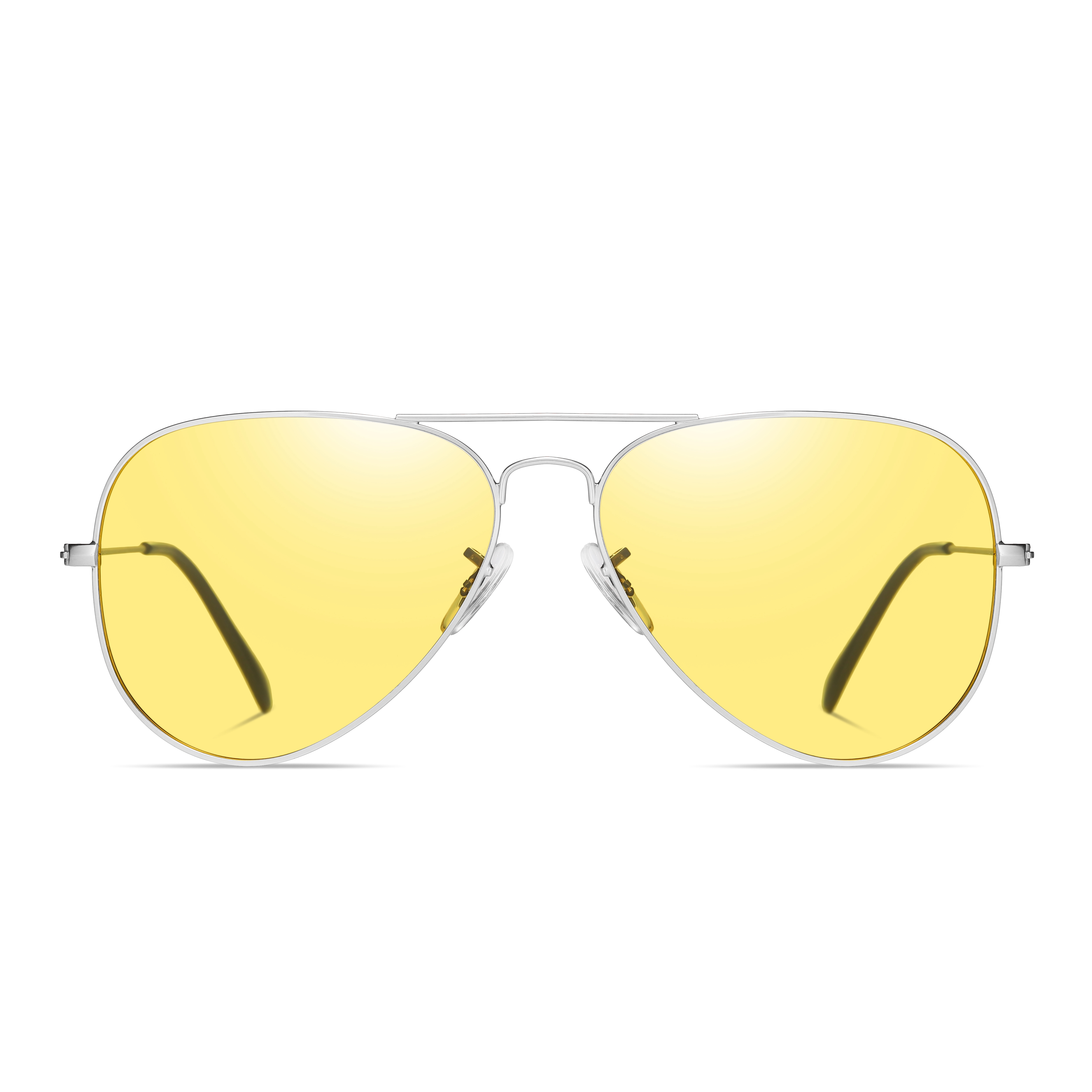Wholesale Unisex Day and Night Anti Glare Glasses for Men Women with Light Responsive Lenses Aviator Metal Photochromic Driving Eyeglasses Online