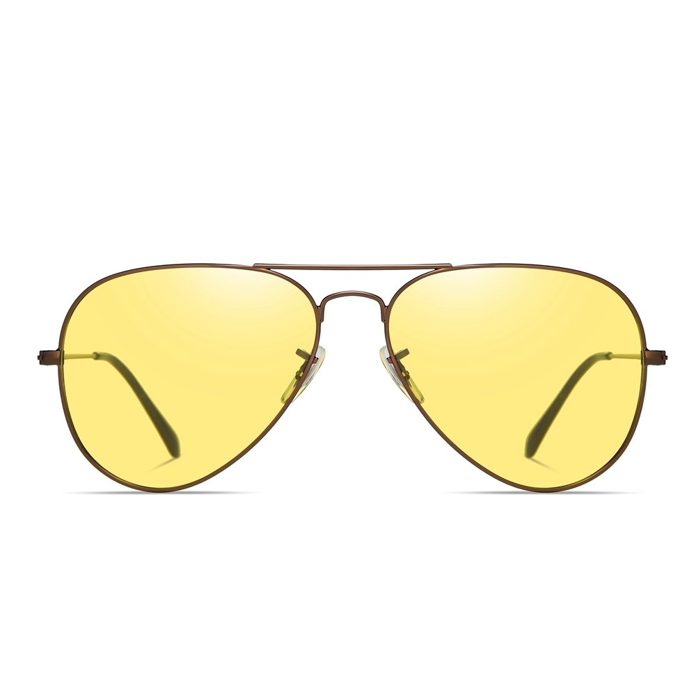 Wholesale Unisex Day and Night Anti Glare Glasses for Men Women with Light Responsive Lenses Aviator Metal Photochromic Driving Eyeglasses Online