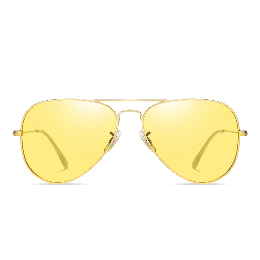 Wholesale Unisex Day and Night Anti Glare Glasses for Men Women with Light Responsive Lenses Aviator Metal Photochromic Driving Eyeglasses Online