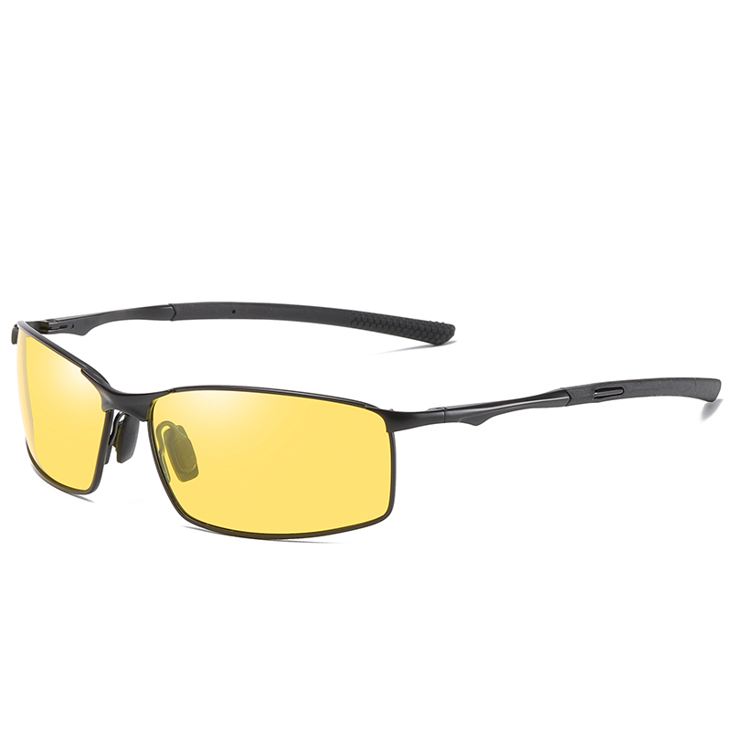 Wholesale Men's Sporty Looking Sunglasses for Active Lifestyle Durable Narrow Rectangle Metal Polarized Sunglass with Spring Hinge Online