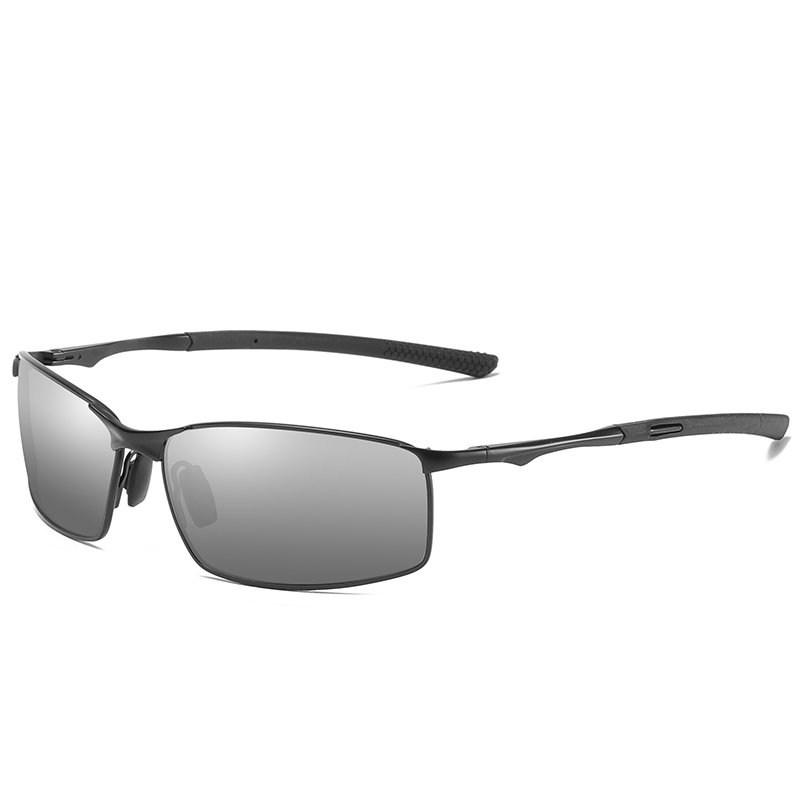 Wholesale Men's Sporty Looking Sunglasses for Active Lifestyle Durable Narrow Rectangle Metal Polarized Sunglass with Spring Hinge Online