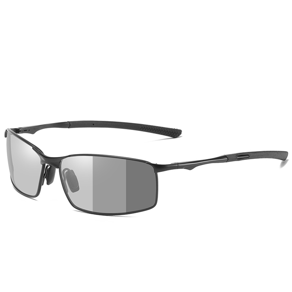 Wholesale Men's Sporty Looking Sunglasses for Active Lifestyle Durable Narrow Rectangle Metal Polarized Sunglass with Spring Hinge Online