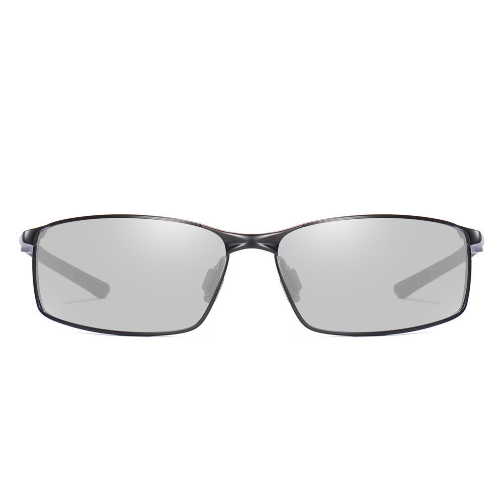 Wholesale Men's Sporty Looking Sunglasses for Active Lifestyle Durable Narrow Rectangle Metal Polarized Sunglass with Spring Hinge Online
