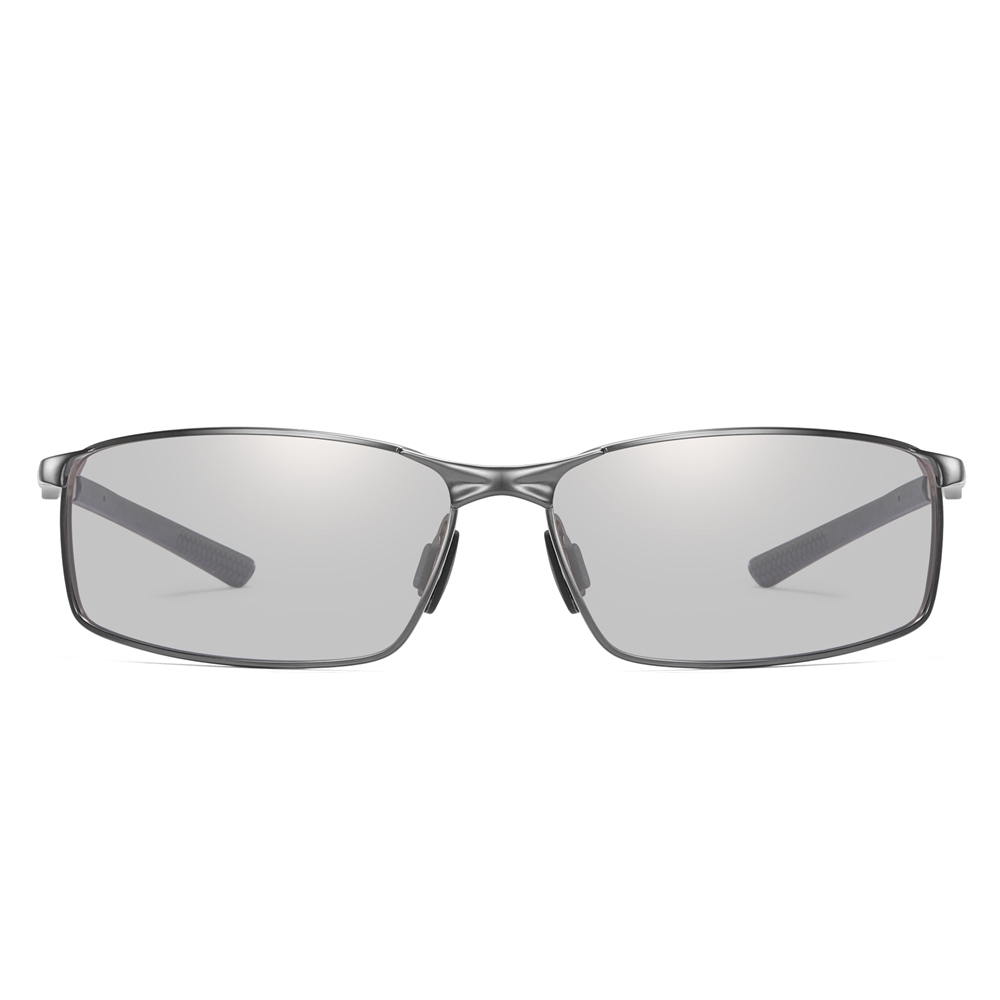 Wholesale Men's Sporty Looking Sunglasses for Active Lifestyle Durable Narrow Rectangle Metal Polarized Sunglass with Spring Hinge Online
