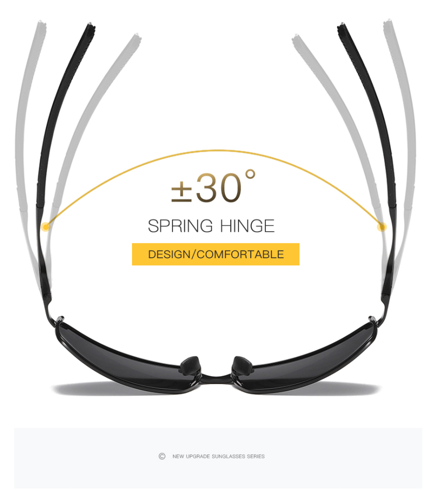 Wholesale Men's Sporty Looking Sunglasses for Active Lifestyle Durable Narrow Rectangle Metal Polarized Sunglass with Spring Hinge Online