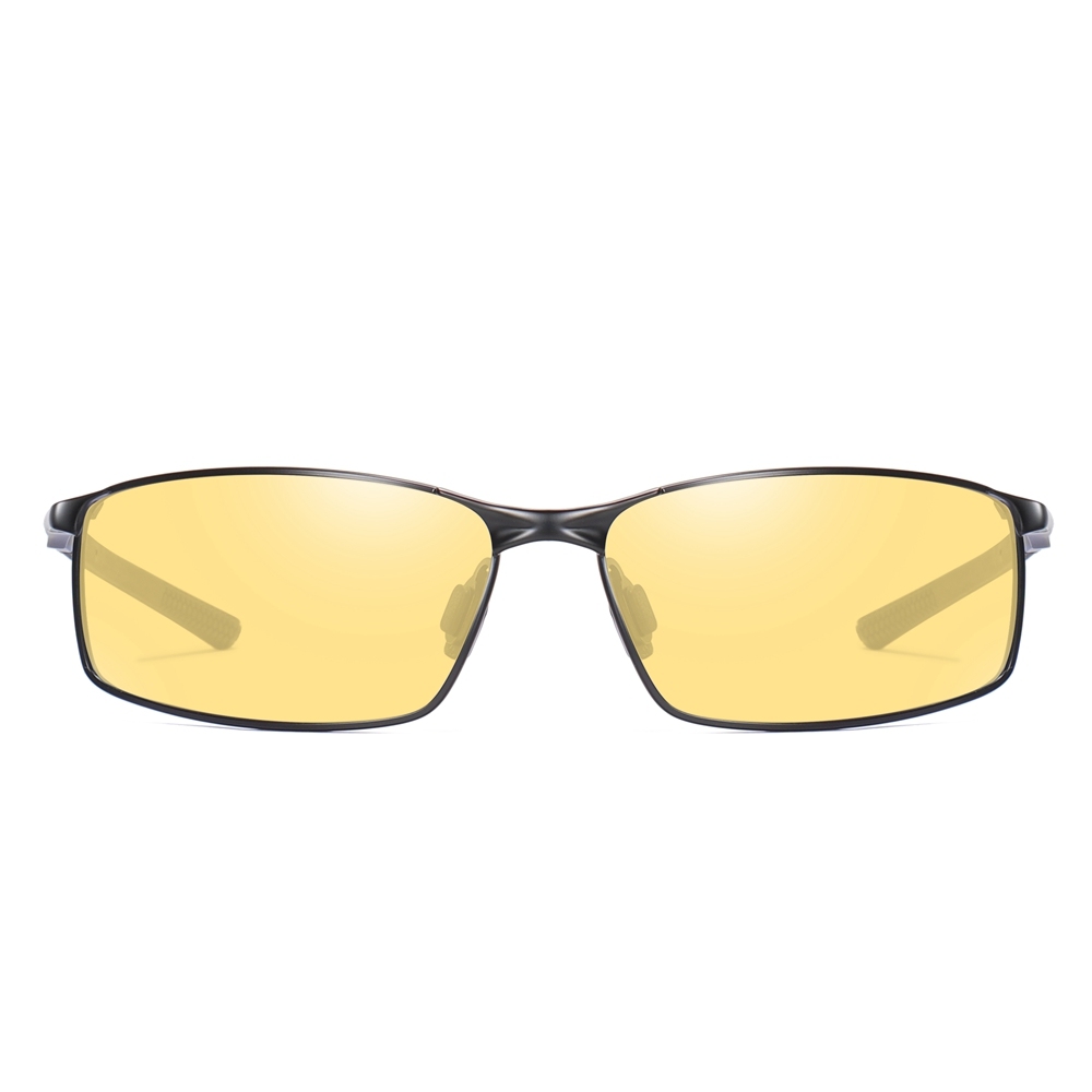 Wholesale Men's Sporty Looking Sunglasses for Active Lifestyle Durable Narrow Rectangle Metal Polarized Sunglass with Spring Hinge Online