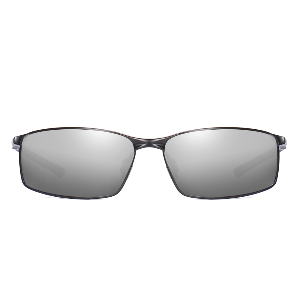 Wholesale Men's Sporty Looking Sunglasses for Active Lifestyle Durable Narrow Rectangle Metal Polarized Sunglass with Spring Hinge Online