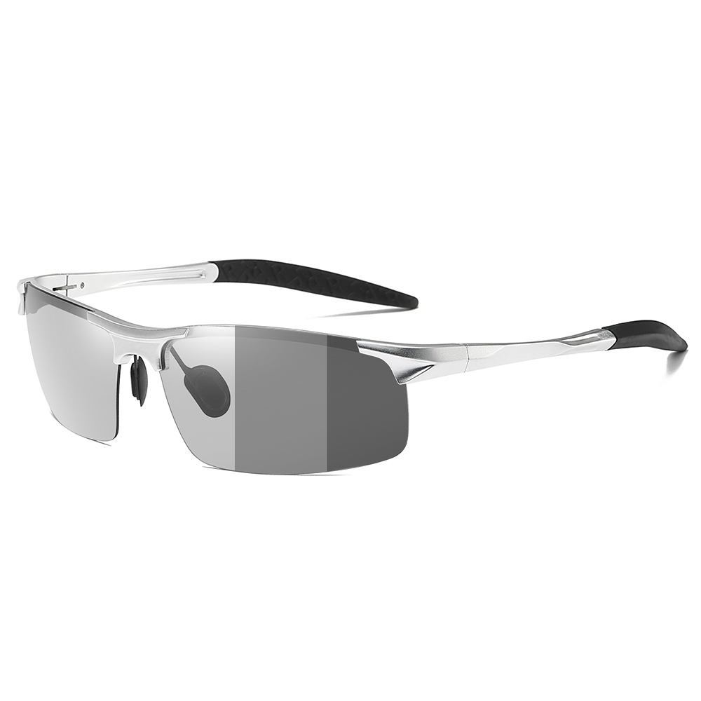 Custom Brand Aluminum Photochromic Polarized Sports Sunglasses for Men's Lightweight Golf Eyewear Transition Lenses Hiking Sun Glasses Wholesale