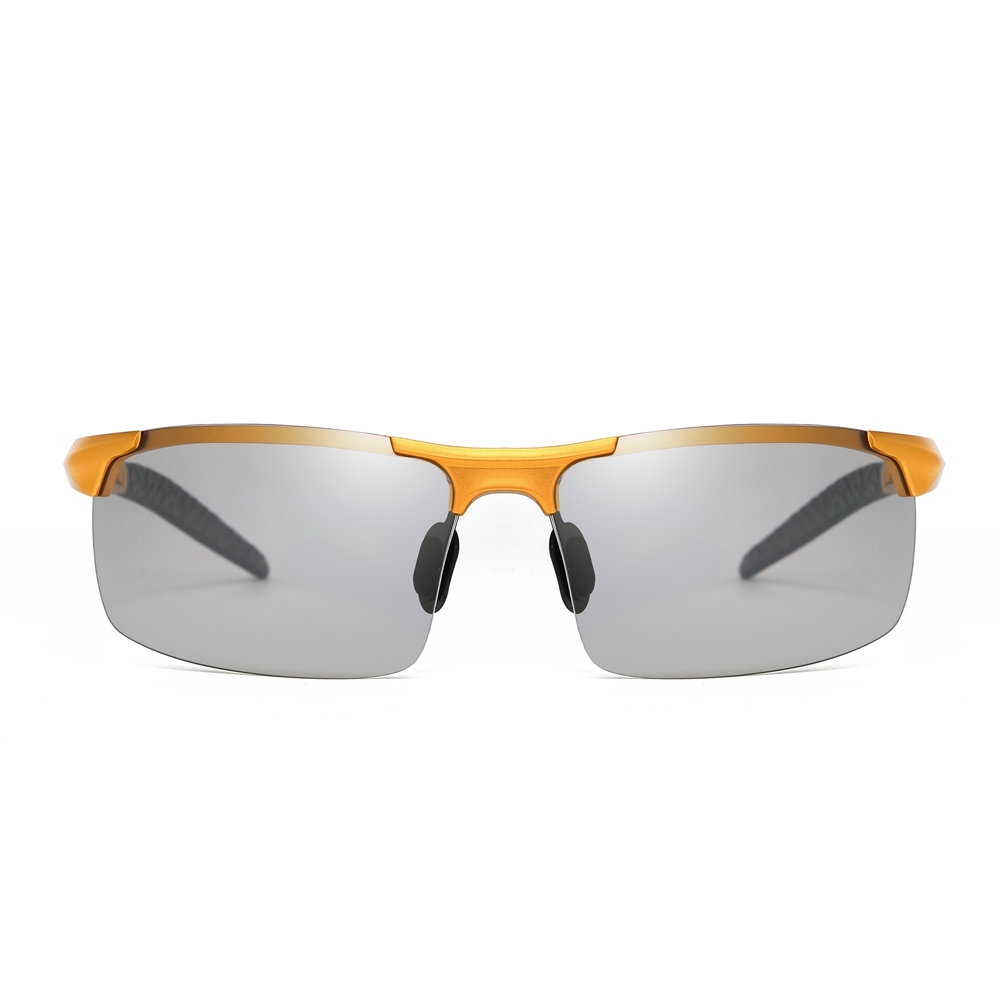 Custom Brand Aluminum Photochromic Polarized Sports Sunglasses for Men's Lightweight Golf Eyewear Transition Lenses Hiking Sun Glasses Wholesale