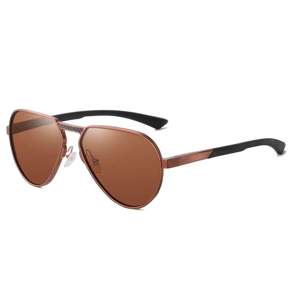 Private Label Modern Design Single Bridge Aviator Sunglasses for Men's Luxury Eyewear Manufacturer China Lightweight Aluminum Polarized Glasses