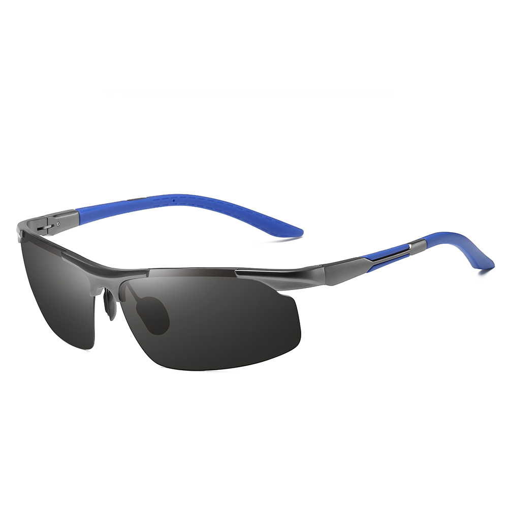 Wholesale Aluminum Semi-rimless Hill Walking Sunglasses for Men's Sports Eyewear Manufacturers in China Lightweight Polarized Hiking Glasses Online
