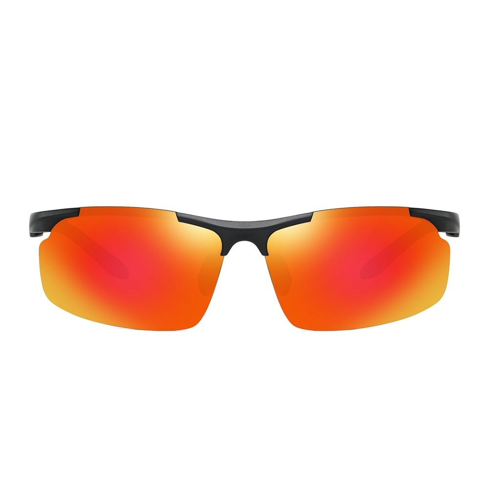 Wholesale Aluminum Semi-rimless Hill Walking Sunglasses for Men's Sports Eyewear Manufacturers in China Lightweight Polarized Hiking Glasses Online