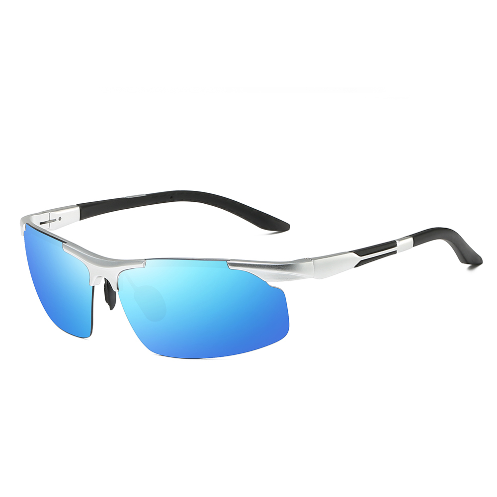 Wholesale Aluminum Semi-rimless Hill Walking Sunglasses for Men's Sports Eyewear Manufacturers in China Lightweight Polarized Hiking Glasses Online