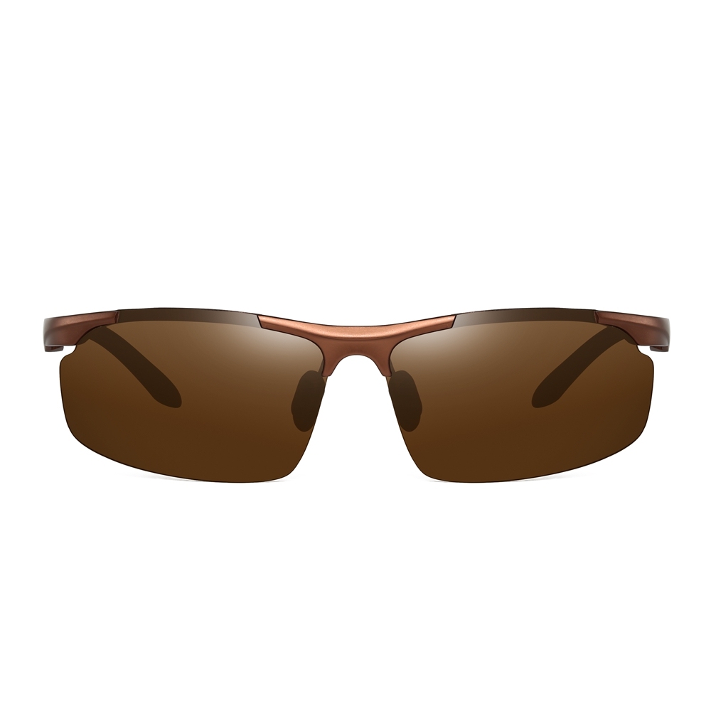 Wholesale Aluminum Semi-rimless Hill Walking Sunglasses for Men's Sports Eyewear Manufacturers in China Lightweight Polarized Hiking Glasses Online