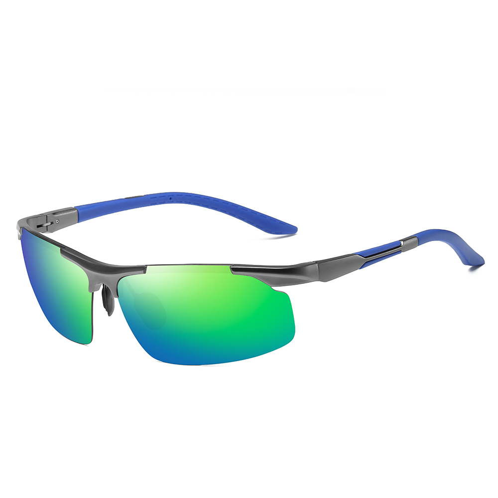 Wholesale Aluminum Semi-rimless Hill Walking Sunglasses for Men's Sports Eyewear Manufacturers in China Lightweight Polarized Hiking Glasses Online