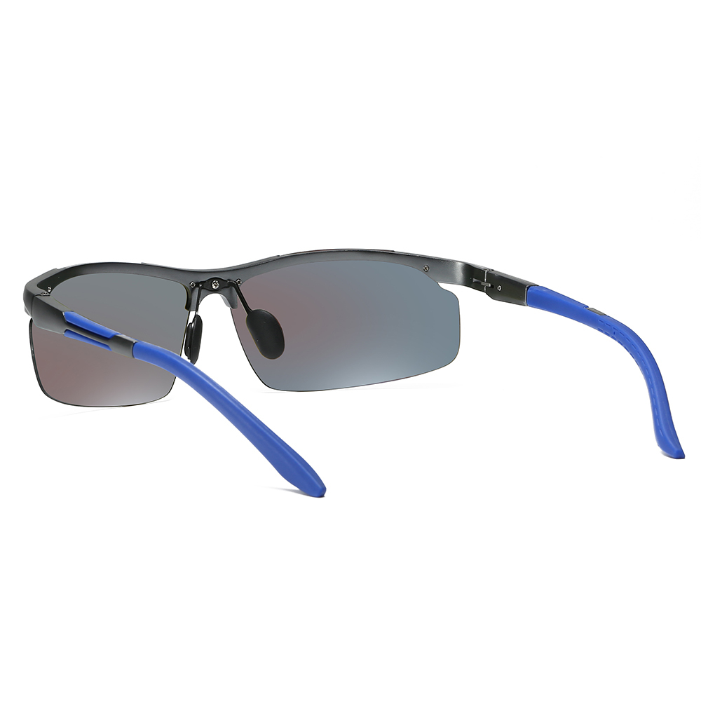 Wholesale Aluminum Semi-rimless Hill Walking Sunglasses for Men's Sports Eyewear Manufacturers in China Lightweight Polarized Hiking Glasses Online