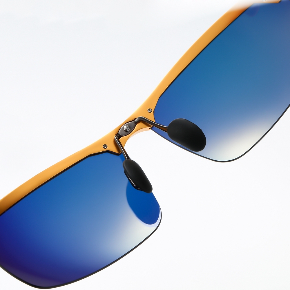 Custom Aluminum Vented Half Frame Sports Polarized Sunglasses for Men's Al-mg Military Tactical Eyewear Army Basic Training Glasses Wholesale