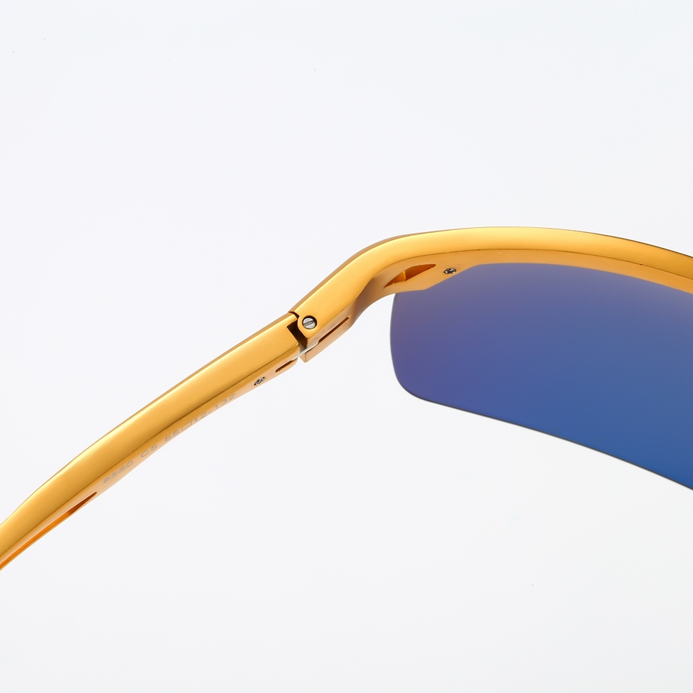 Custom Aluminum Vented Half Frame Sports Polarized Sunglasses for Men's Al-mg Military Tactical Eyewear Army Basic Training Glasses Wholesale