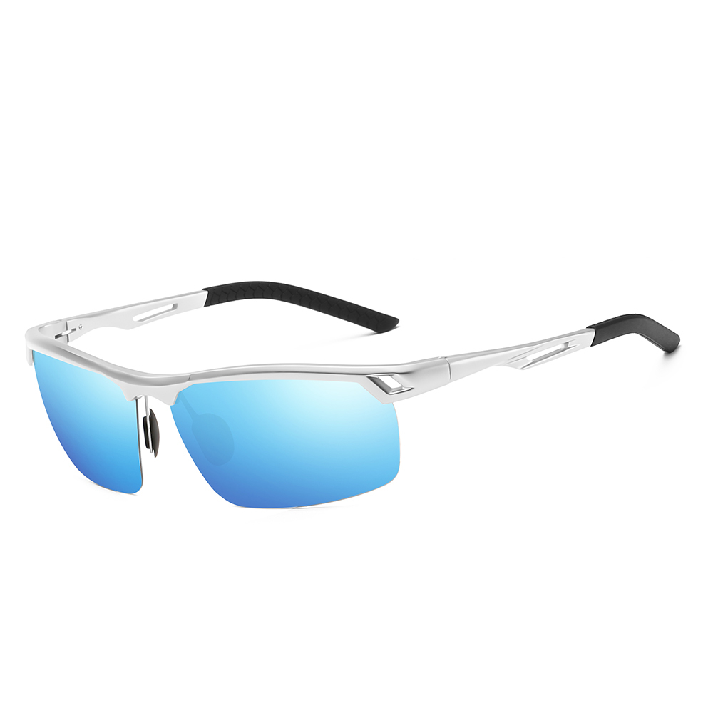 Custom Aluminum Vented Half Frame Sports Polarized Sunglasses for Men's Al-mg Military Tactical Eyewear Army Basic Training Glasses Wholesale