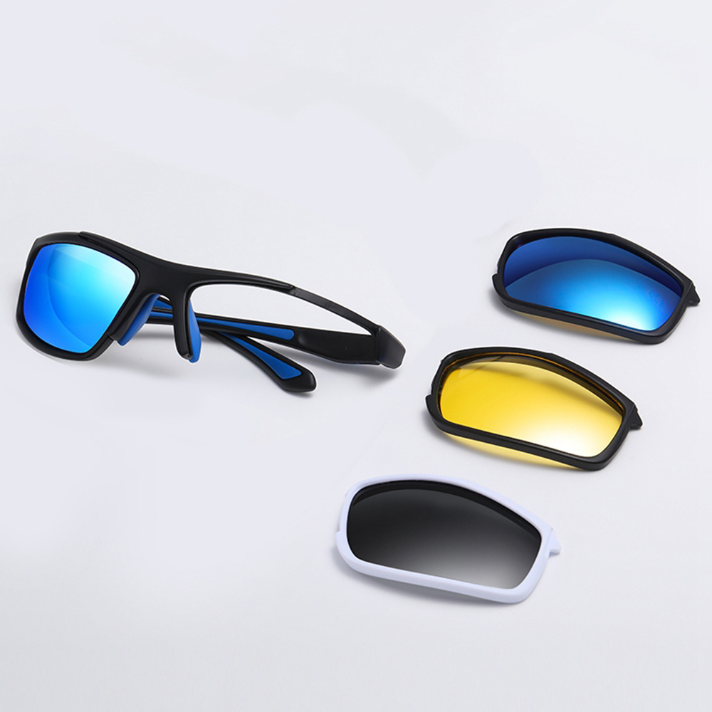 Custom Unisex TR90 Wrap Around Sports Glasses for Men and Women with Interchangeable Lenses Mirror Polarized Fishing Sunglasses Wholesale Online