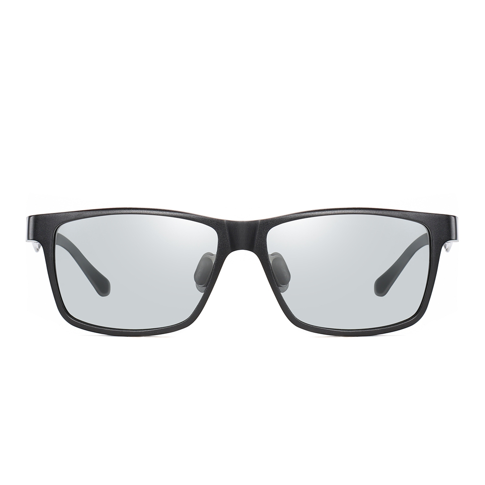 Custom Aluminum Classic Square Sunglasses for Business Men's Luxury Eyewear Manufacturer Polarized Wayfarer Sunglass with Carbon Fiber Temple