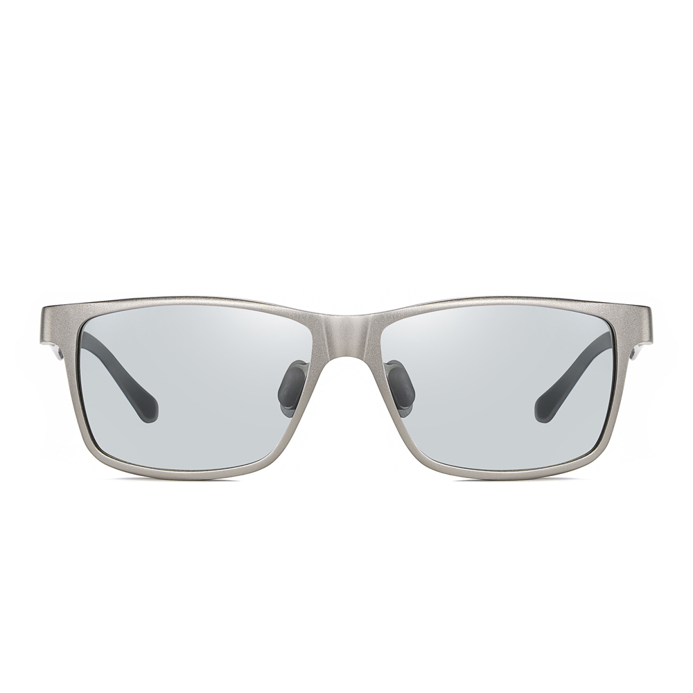 Custom Aluminum Classic Square Sunglasses for Business Men's Luxury Eyewear Manufacturer Polarized Wayfarer Sunglass with Carbon Fiber Temple