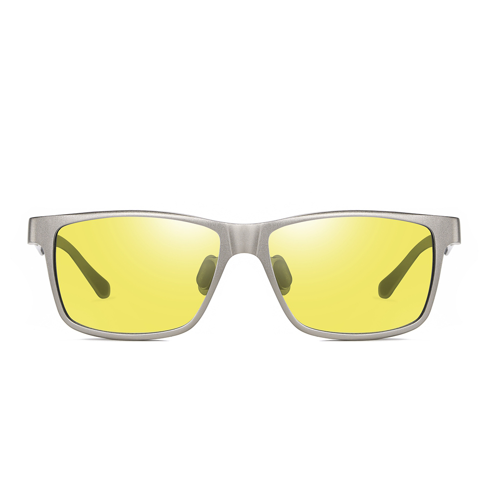 Custom Aluminum Classic Square Sunglasses for Business Men's Luxury Eyewear Manufacturer Polarized Wayfarer Sunglass with Carbon Fiber Temple