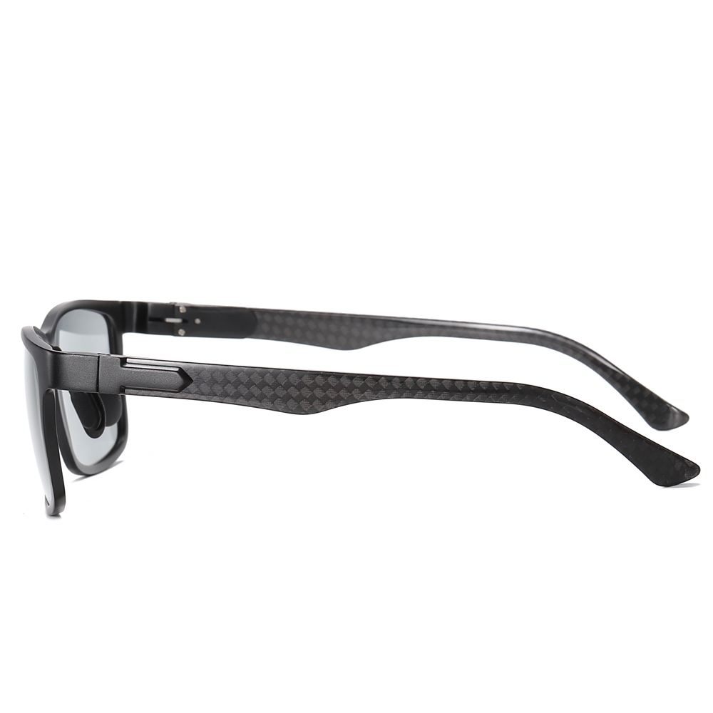 Custom Aluminum Classic Square Sunglasses for Business Men's Luxury Eyewear Manufacturer Polarized Wayfarer Sunglass with Carbon Fiber Temple