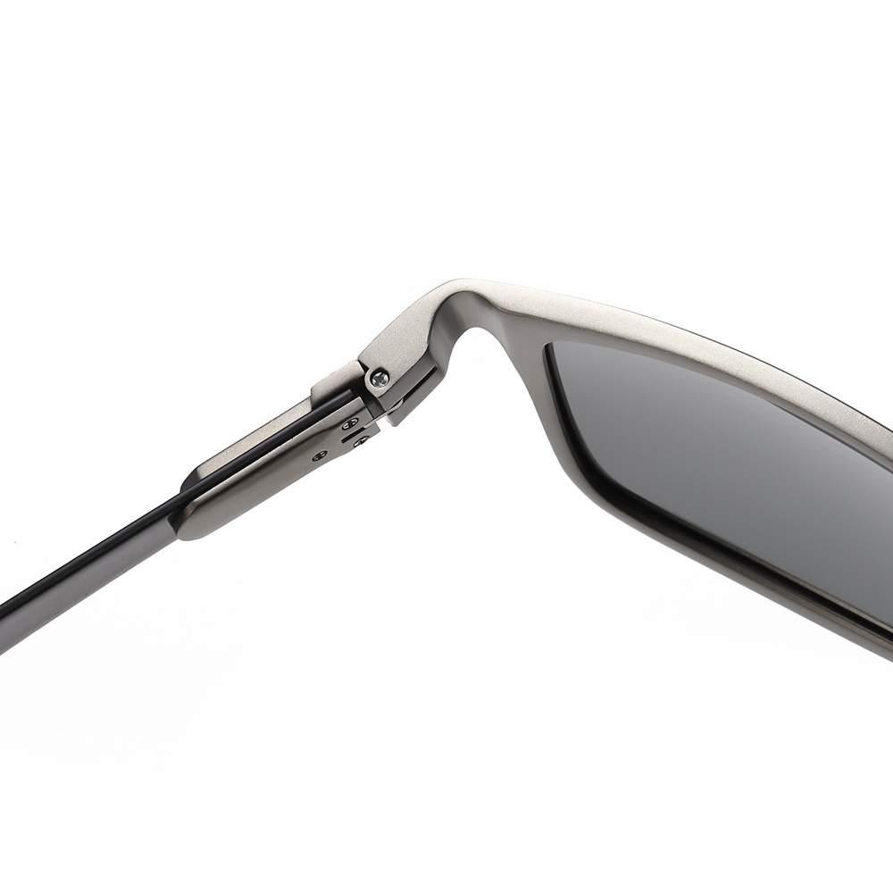 Custom Aluminum Classic Square Sunglasses for Business Men's Luxury Eyewear Manufacturer Polarized Wayfarer Sunglass with Carbon Fiber Temple