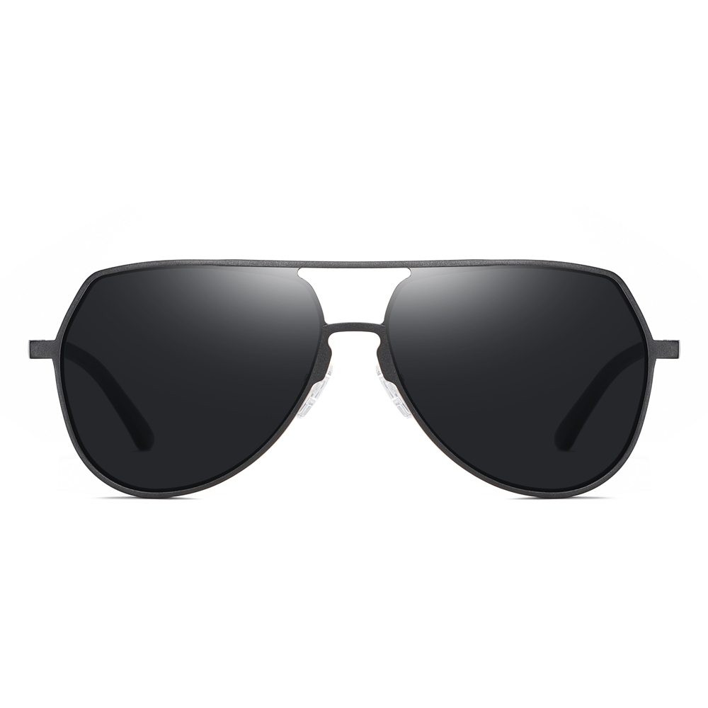 Wholesale Aluminum Oversized Flat Top Aviator Sunglasses for Men's Elegante Eyewear Factory in China Polarized Everyday Glasses Online Order