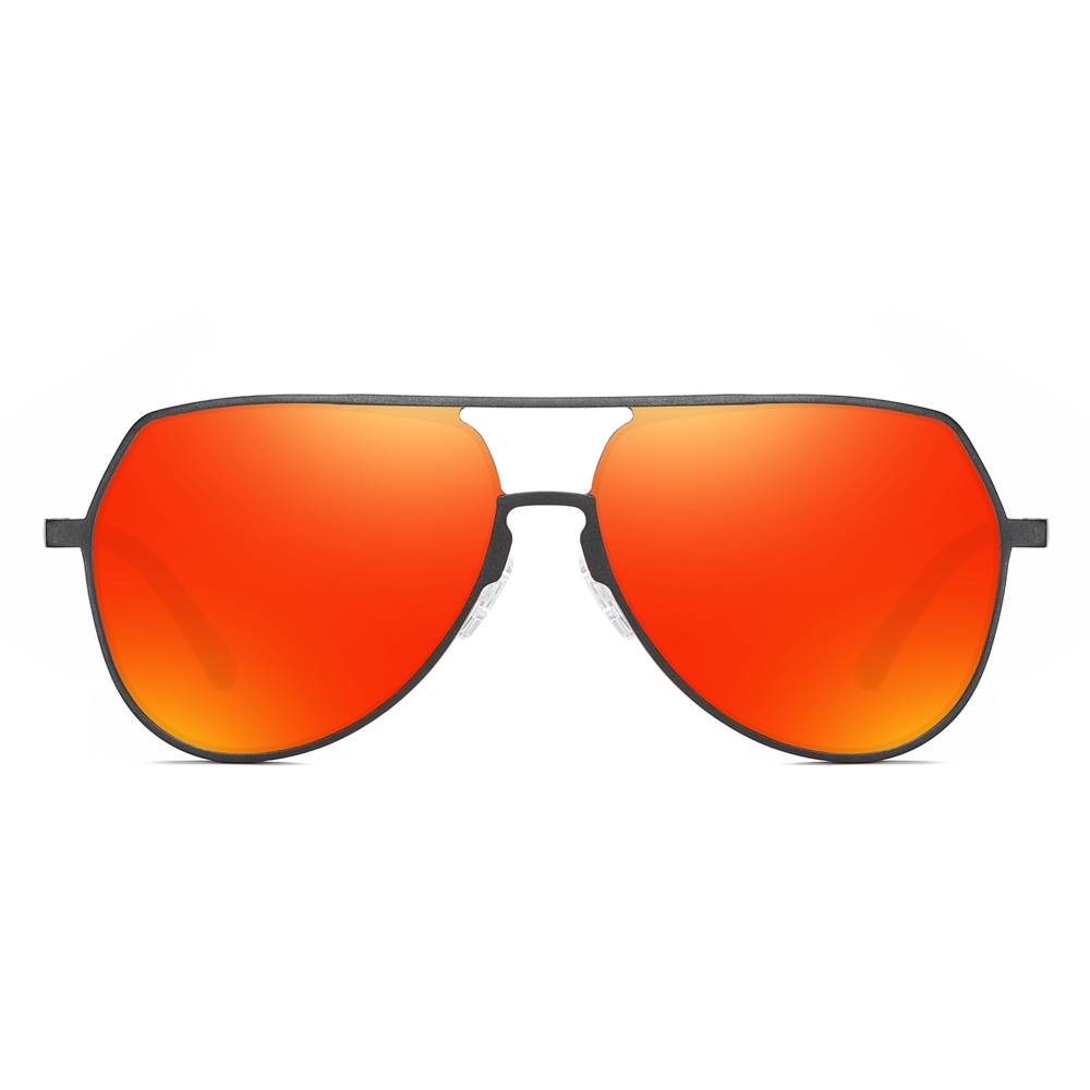 Wholesale Aluminum Oversized Flat Top Aviator Sunglasses for Men's Elegante Eyewear Factory in China Polarized Everyday Glasses Online Order