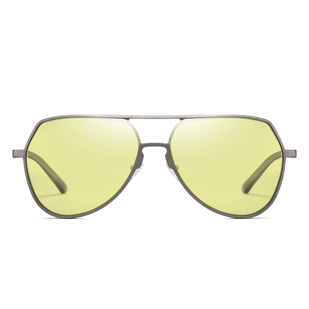 Wholesale Aluminum Oversized Flat Top Aviator Sunglasses for Men's Elegante Eyewear Factory in China Polarized Everyday Glasses Online Order