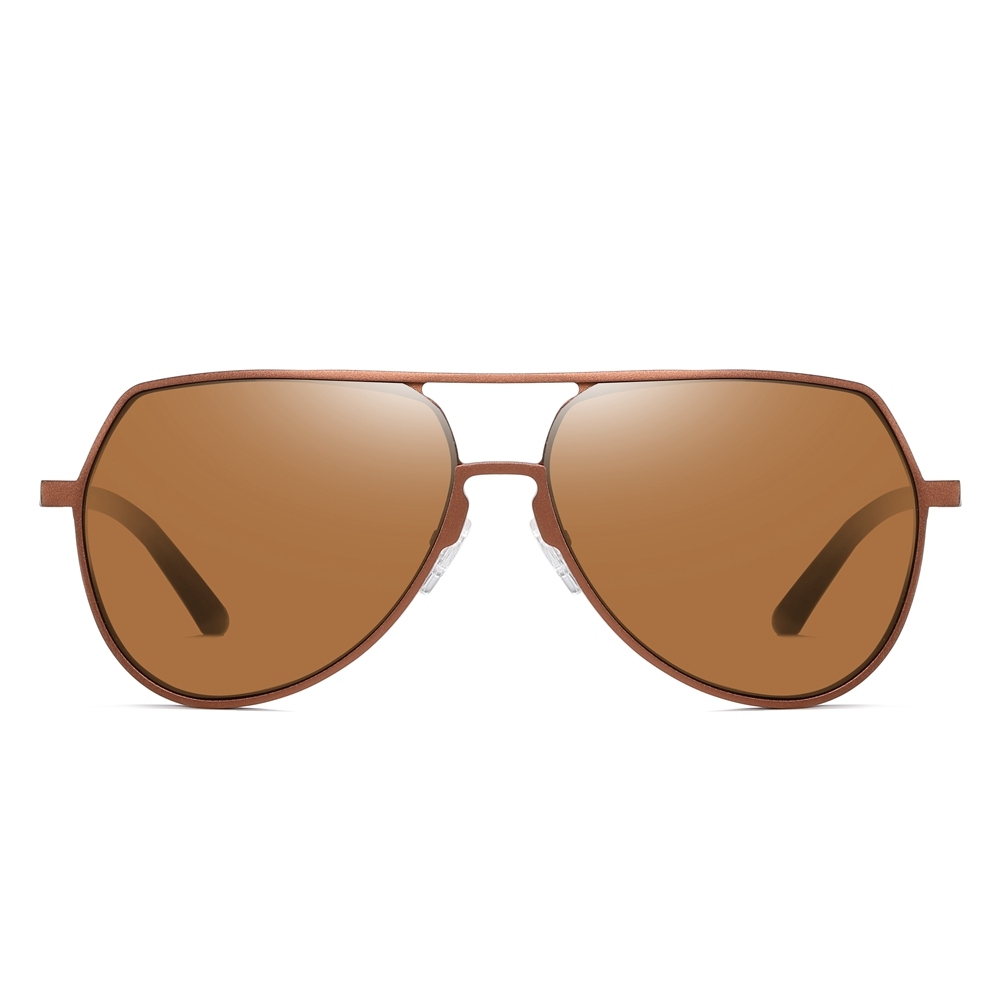 Wholesale Aluminum Oversized Flat Top Aviator Sunglasses for Men's Elegante Eyewear Factory in China Polarized Everyday Glasses Online Order