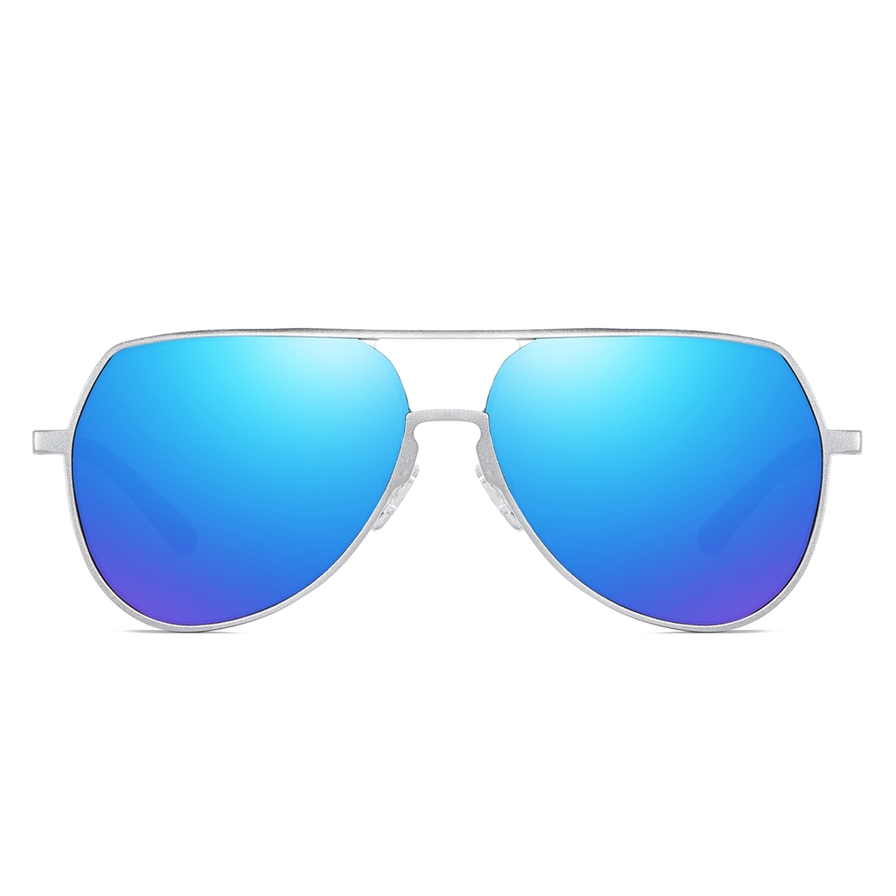 Wholesale Aluminum Oversized Flat Top Aviator Sunglasses for Men's Elegante Eyewear Factory in China Polarized Everyday Glasses Online Order