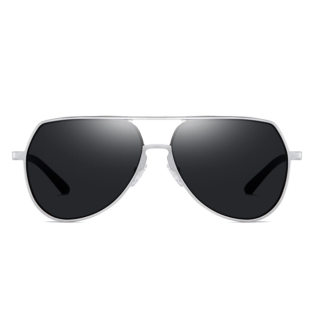 Wholesale Aluminum Oversized Flat Top Aviator Sunglasses for Men's Elegante Eyewear Factory in China Polarized Everyday Glasses Online Order