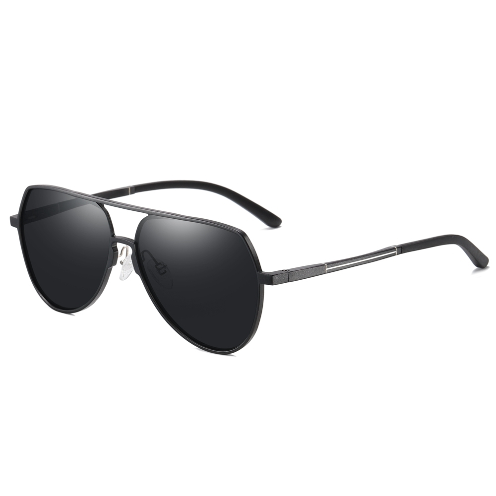 Wholesale Aluminum Oversized Flat Top Aviator Sunglasses for Men's Elegante Eyewear Factory in China Polarized Everyday Glasses Online Order
