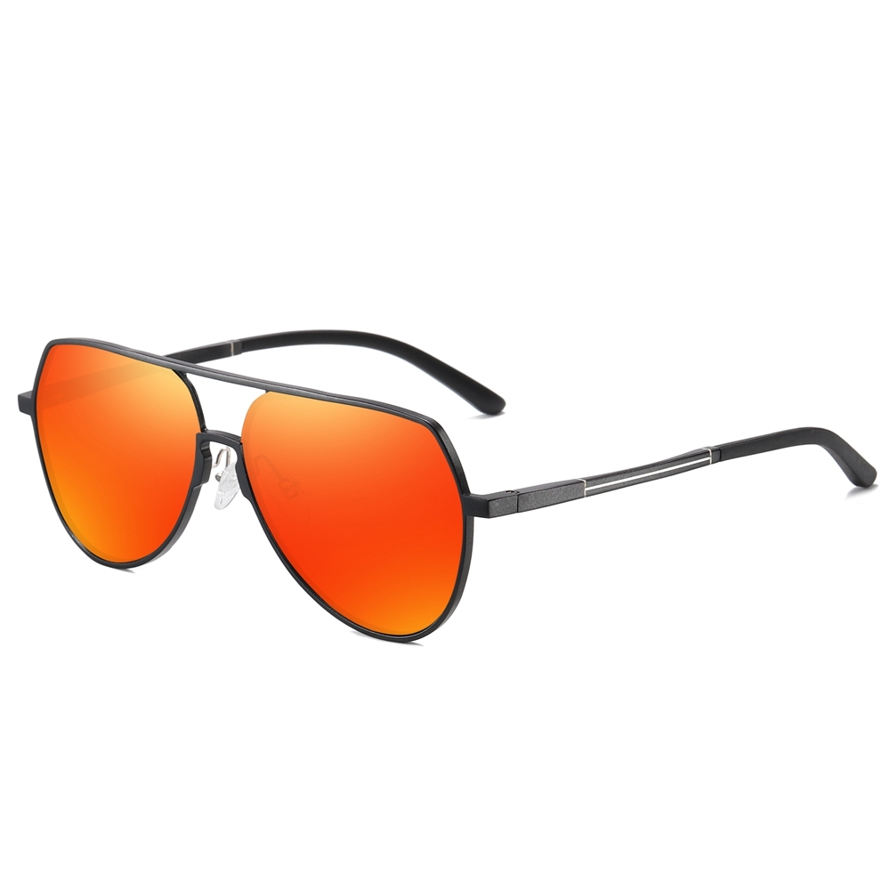 Wholesale Aluminum Oversized Flat Top Aviator Sunglasses for Men's Elegante Eyewear Factory in China Polarized Everyday Glasses Online Order