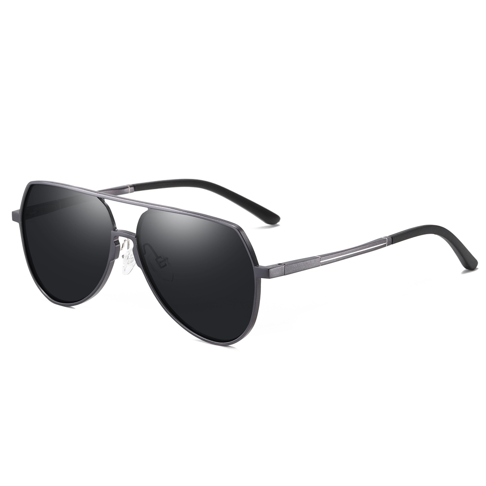Wholesale Aluminum Oversized Flat Top Aviator Sunglasses for Men's Elegante Eyewear Factory in China Polarized Everyday Glasses Online Order