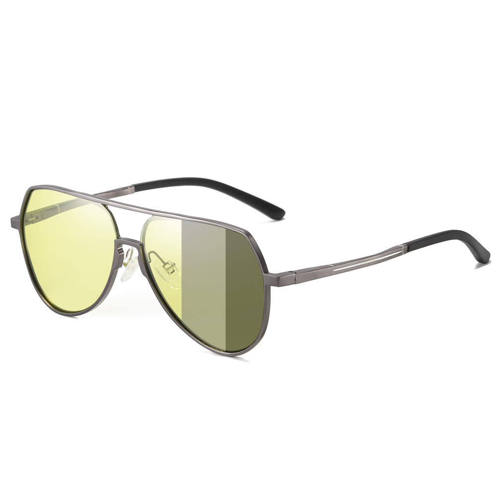 Wholesale Aluminum Oversized Flat Top Aviator Sunglasses for Men's Elegante Eyewear Factory in China Polarized Everyday Glasses Online Order