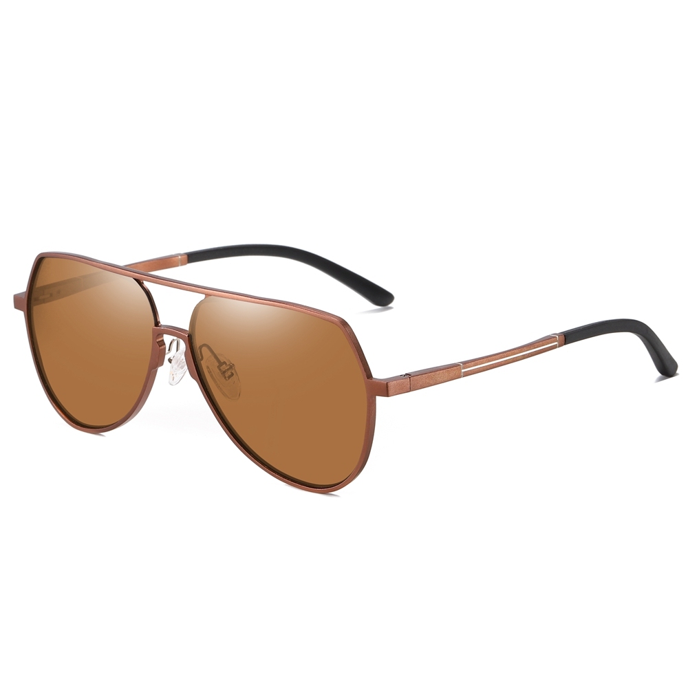 Wholesale Aluminum Oversized Flat Top Aviator Sunglasses for Men's Elegante Eyewear Factory in China Polarized Everyday Glasses Online Order