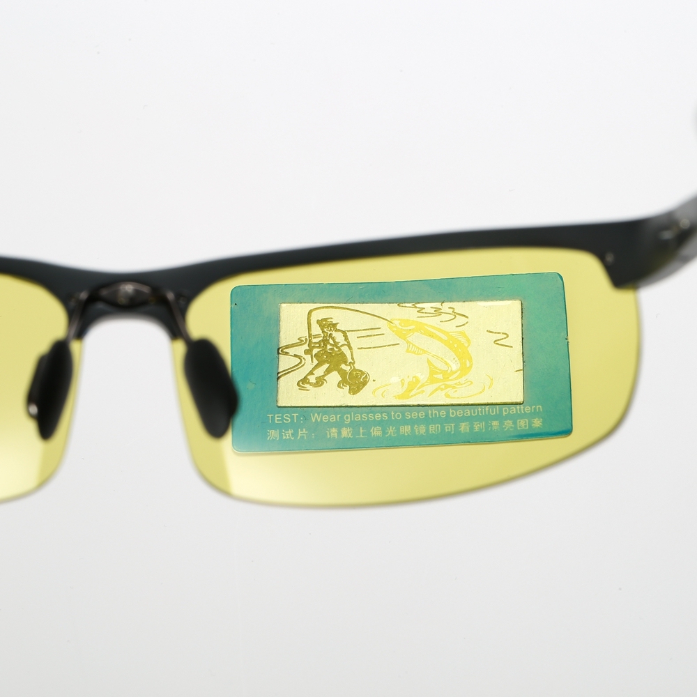 Customized Men's Aluminum Semi-rimless Photochromic Sports Sunglasses Anti-glare Light Adaptive Lenes for Day and Night Driving Glasses