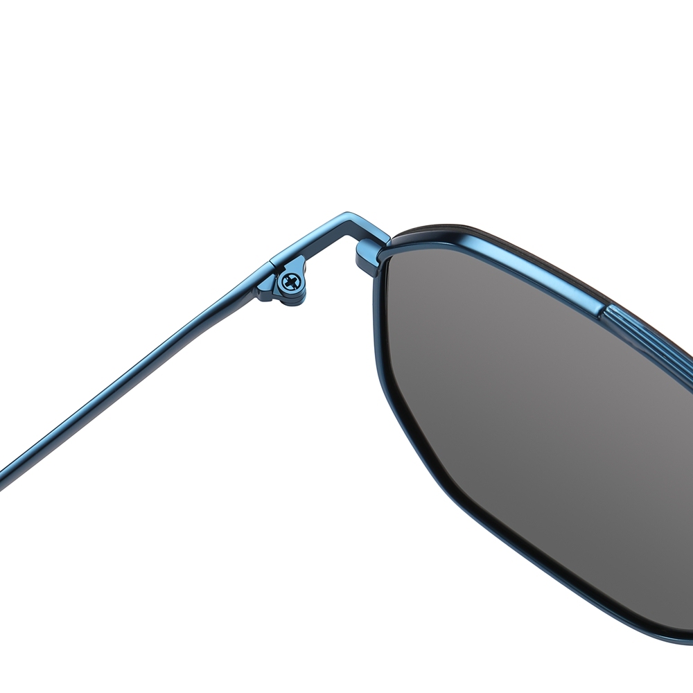 Wholesale Handsome Metal Oversized Geometric Aviator Sunglass for Men's Invisible Frame Flat Top Navigator Polarized Sunglasses Supplier China